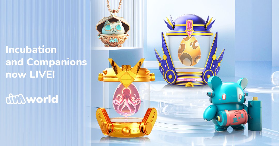VIMworldGlobal's tweet photo. The moment we've been waiting for is here! Companions have finally arrived in VIMworld. It's time to warm up those Incubators, gather your EGGs, and get ready to incubate. Don't forget to share your incubation process and Companions with us! 

https://t.co/Cxjey8yz5c

#VIMnews https://t.co/93Kw37avAC