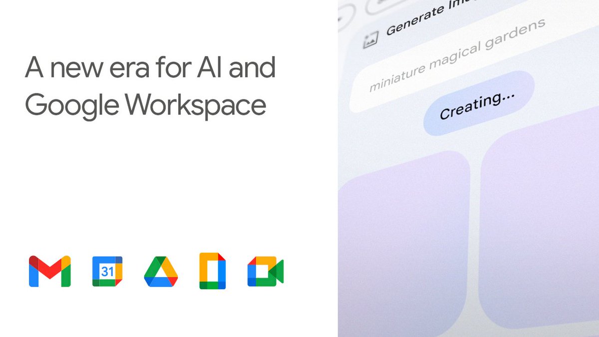 Google Workspace made an exciting announcement! They're incorporating generative AI into Gmail, Docs, Slides, Sheets, Meet, and Chat. 

Learn more: hubs.li/Q01JKy450

#ATAKInteractive #MarketingAgency #B2BAgency #CustomerOnboarding
