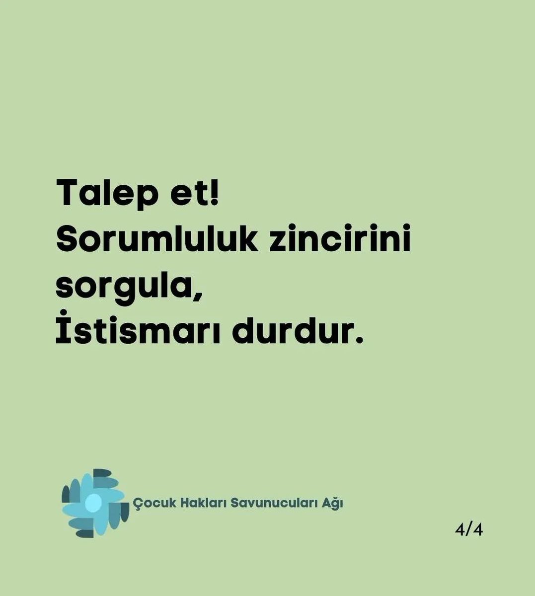 H.K.G. davasının 3. duruşması 31 Mart Cuma günü 9:00'da Anadolu Adliyesi'nde görülecek.Cinsel istismarın gerçekleşmesine/durdurulmamasına doğrudan ve dolaylı şekilde neden olan tüm kişi ve kurumlar suç işlemiştir ve yargılanmalıdır.
#ÇocuklarİçinAdalet
#ÇocukİstismarınınAffıOlmaz