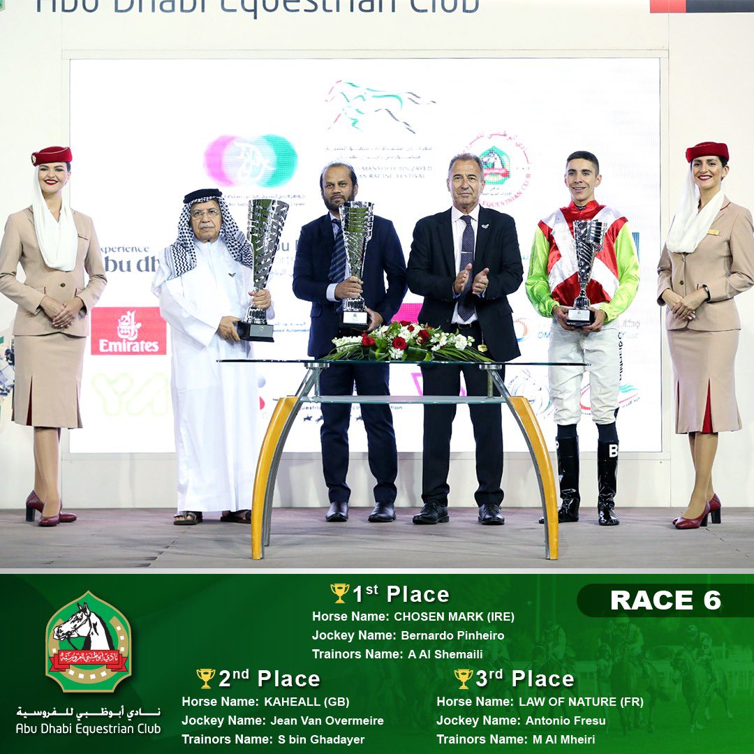 kelliottau's tweet photo. Congratulations to all the connections of the winning horse in Race 6 of the 15th Race Meeting at Abu Dhabi Equestrian Club. @kimelliott.au https://t.co/ITD2BwRIRO