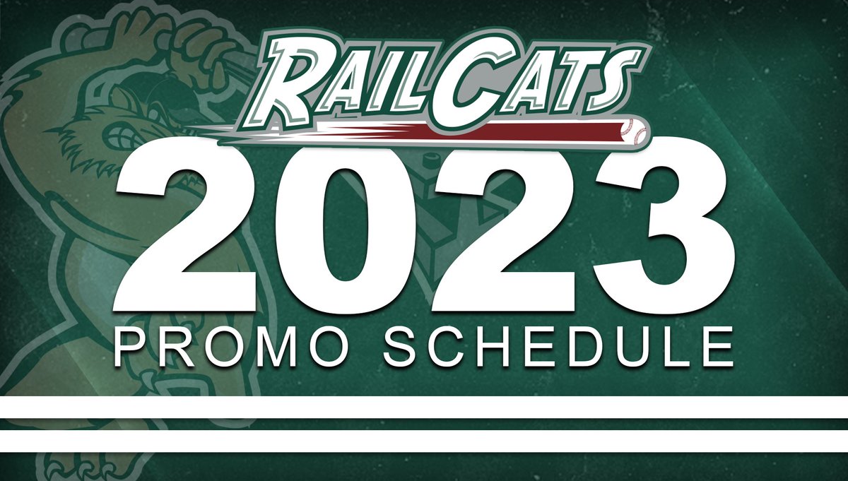 railcats's tweet photo. 2023 Promotional Schedule available NOW!💥

https://t.co/VbPrqjsBcr https://t.co/QC8Kpe7wBH