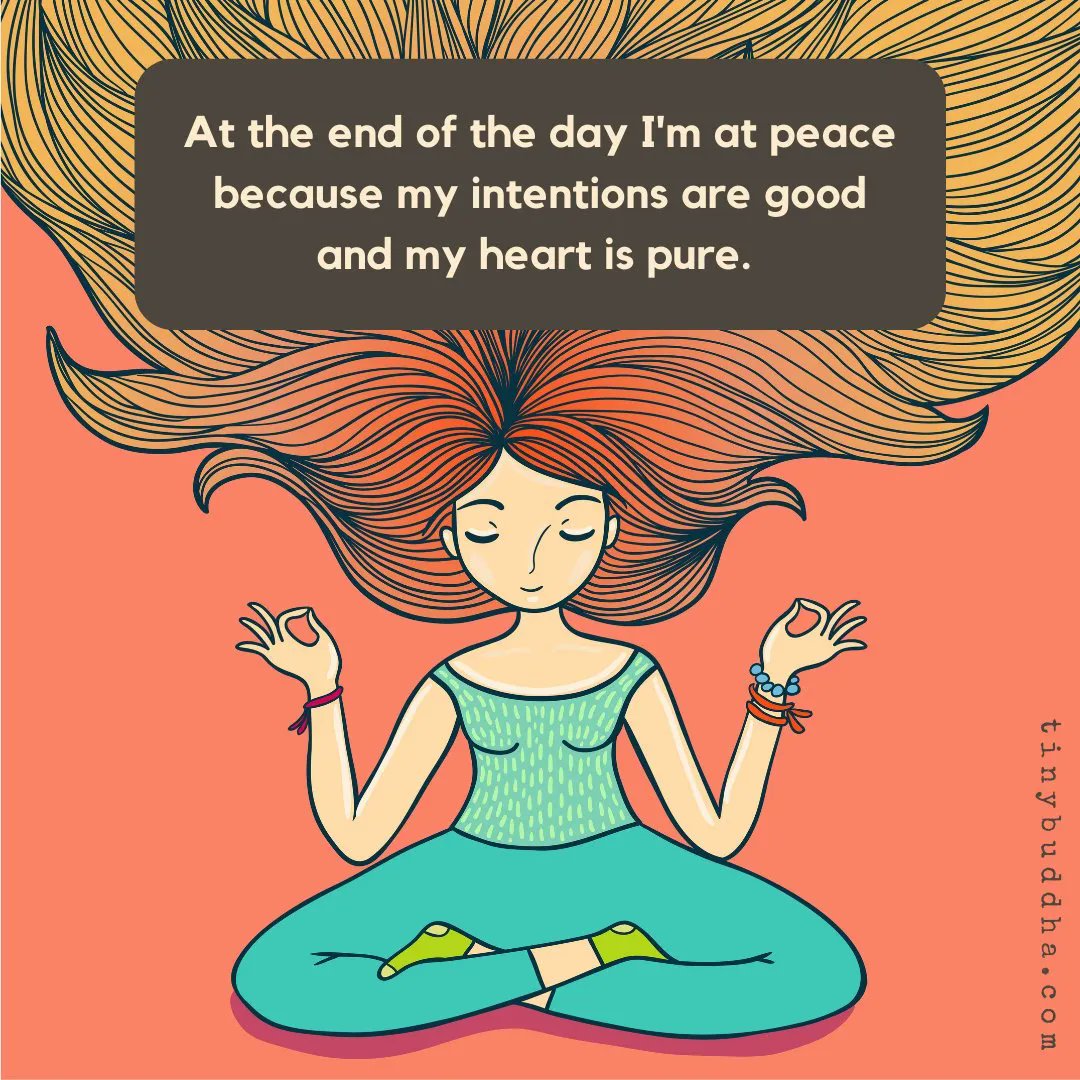At the end of the day, I'm at peace because my intentions are good and my heart is pure.⠀⠀