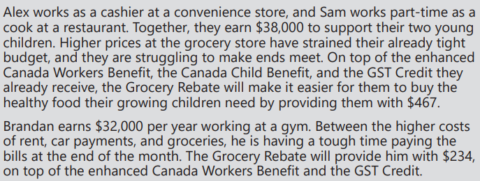JonathanWNV's tweet image. Hardworking folks like Alex, Sam and Brandan will benefit from the new #GroceryRebate

While Pierre Poilievre&apos;s Conservatives voted against support for Canadians who need it most, we will continue to put more money in your pocket to help fight rising costs.

#cdnpoli #buget2023