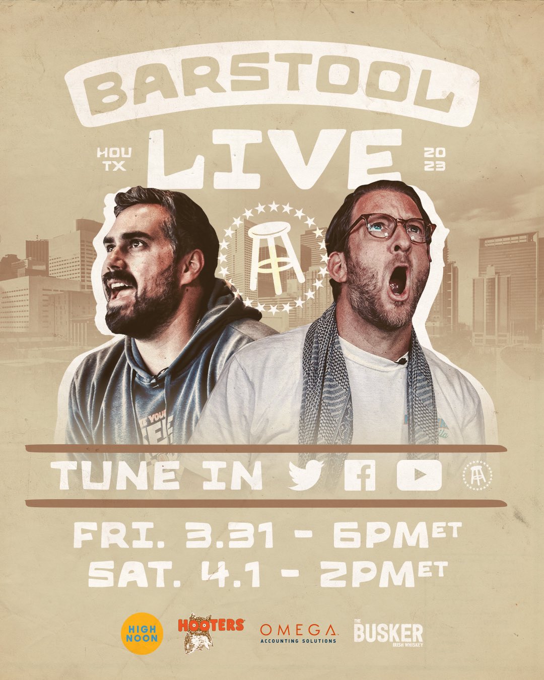 Barstool Sports on Twitter "Houston, we're coming. stoolpresidente, BarstoolBigCat and crew