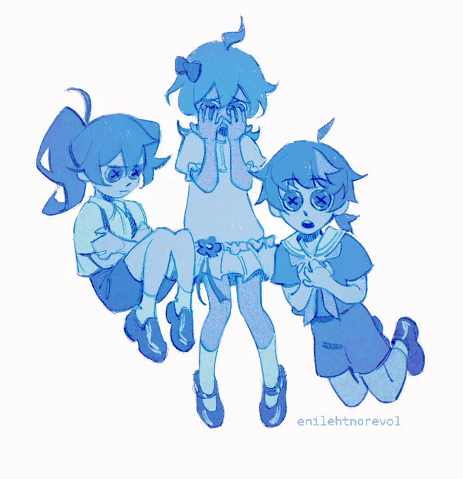 coraline au (extra)#kazuha #heizou #diluc #collei #niwa 