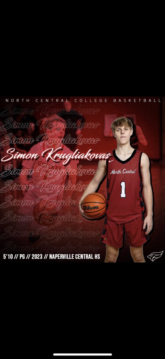 SimonKrug23's tweet photo. I am excited to announce my commitment to continue my academic and athletic career at North Central College! @NCCMBB https://t.co/9USRjkCpc5