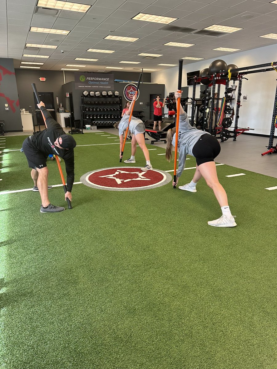 Using @StickMobility as a tool to help our athletes. Teaching a muscle to relax or stretch is a skill we can practice. Working on our flexibility, ability to rotate, and spatial awareness. I have to some work to do!