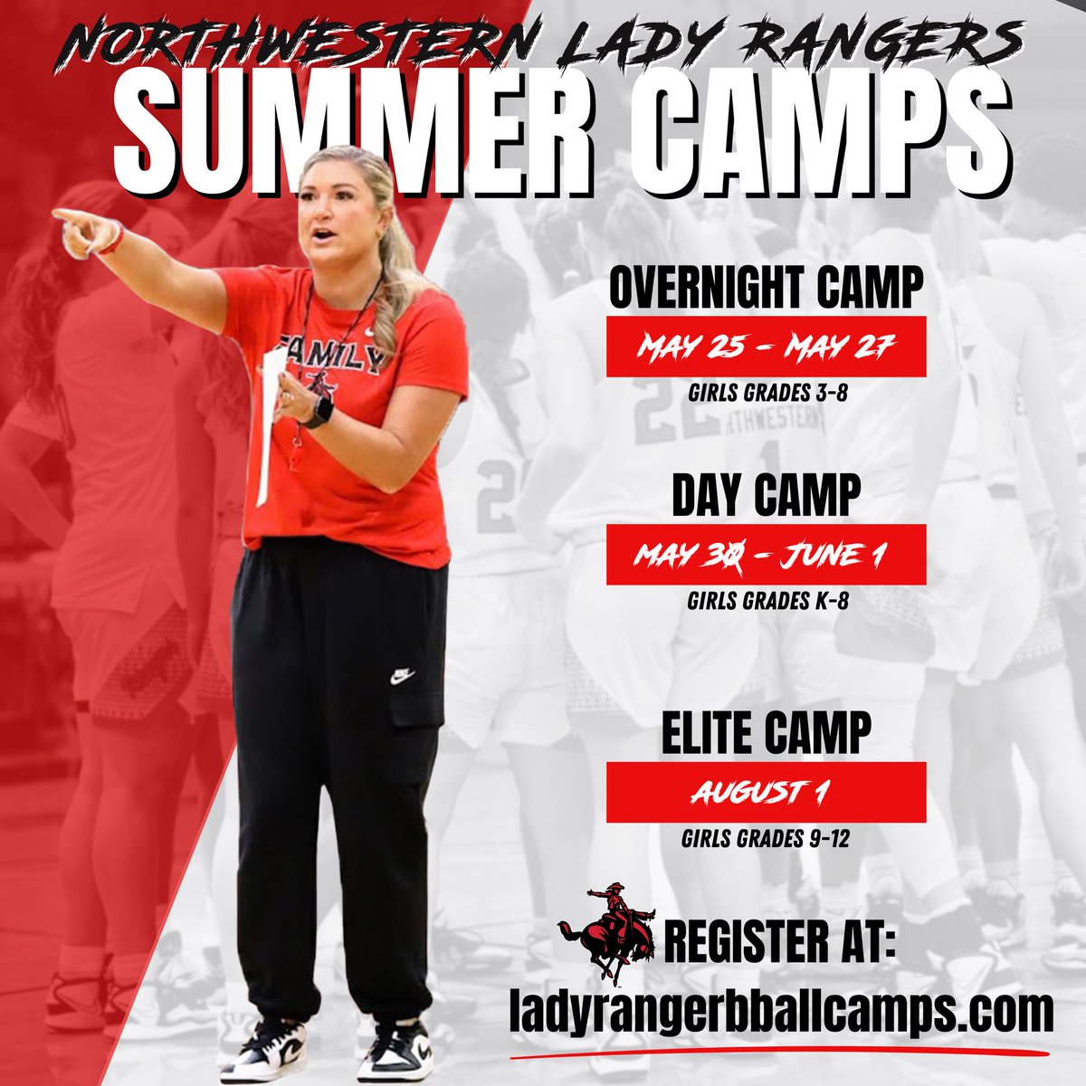 Where our Lady Ranger campers at? 🙋🏼‍♀️

Registration is officially open for our favorite time of year! ☀️🏀 Don’t miss out! 😎