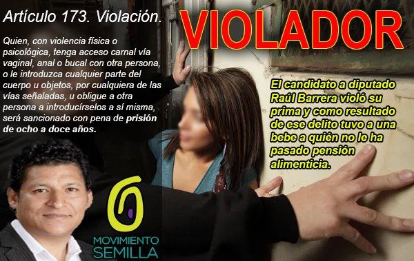 PorlasMujere's tweet photo. El candidato Raúl Barrera busca inmunidad por que tarde o temprano le llegará la justicia...

#RaulBarrera #MovimientoSemilla https://t.co/Dgn2y0q5kx