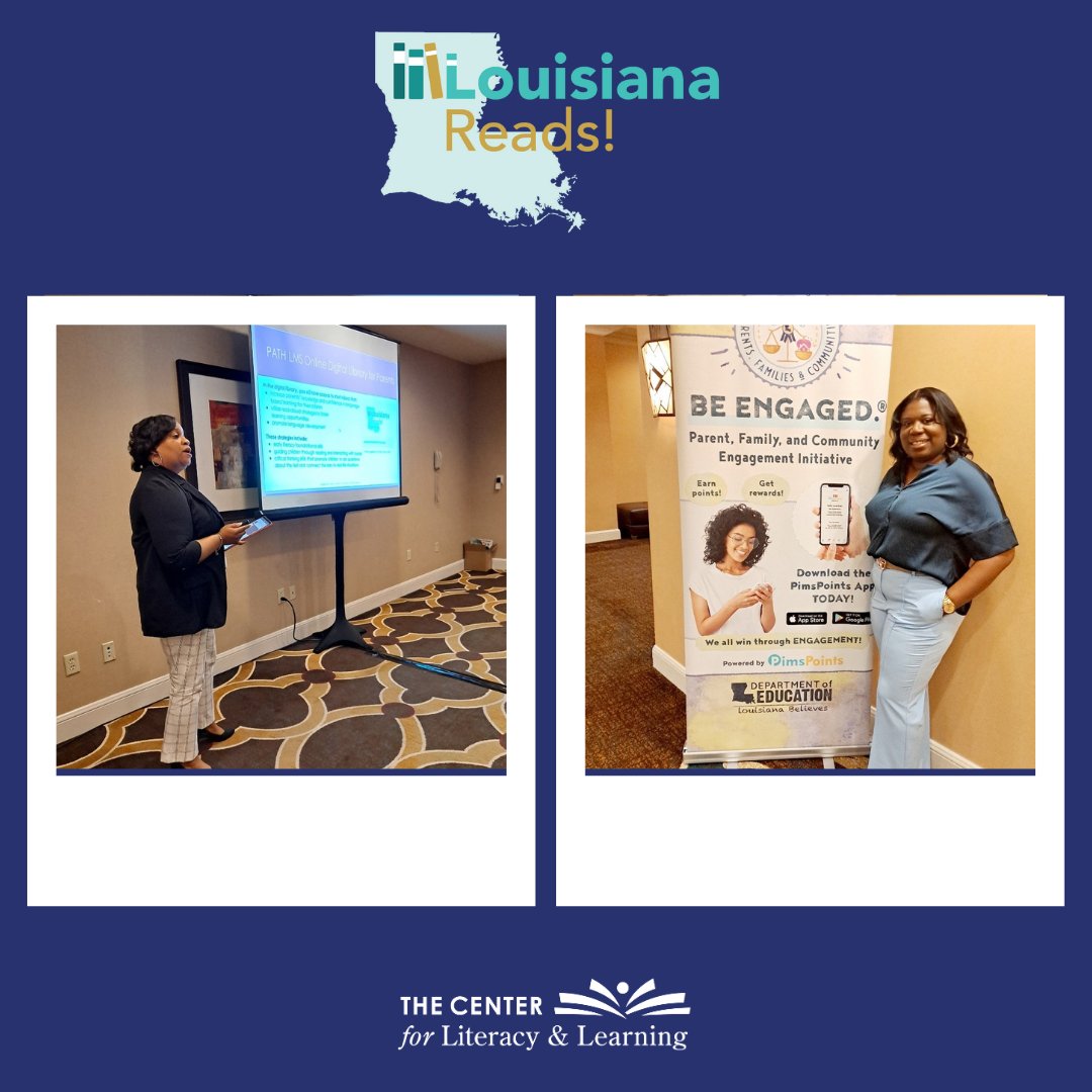 cll_teach's tweet photo. The Center's, Monique Jolla & Miranda Gremillion, presented at @La_Believes Spring 2023 Homeless Liaison & PAFE Coordinators Conference. They had the opportunity to speak about The Center's program, Louisiana Reads!. #LAReads #readingisachildscivilright #ReadingRevival https://t.co/Biu9R7FCx8