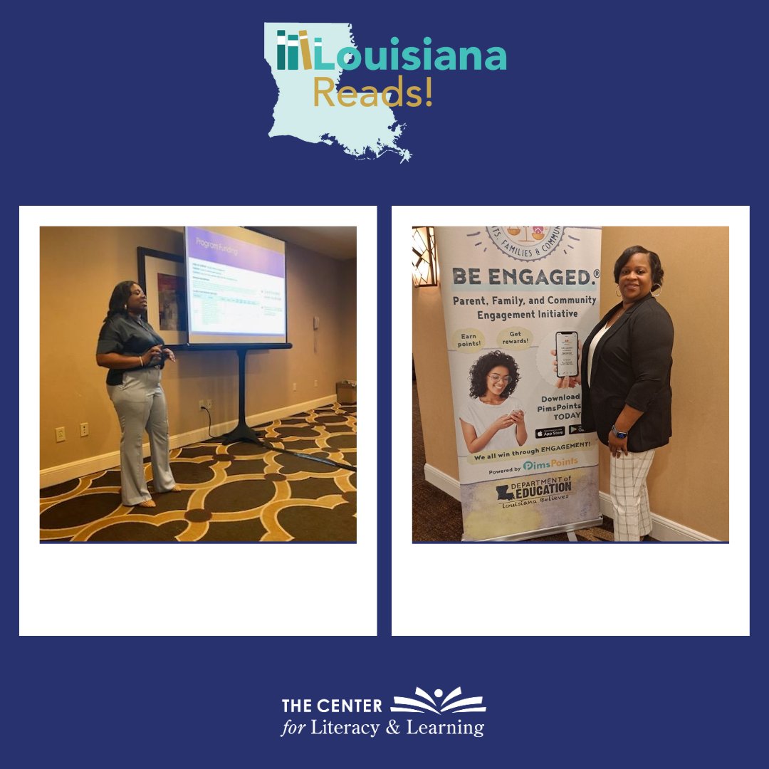 cll_teach's tweet photo. The Center's, Monique Jolla & Miranda Gremillion, presented at @La_Believes Spring 2023 Homeless Liaison & PAFE Coordinators Conference. They had the opportunity to speak about The Center's program, Louisiana Reads!. #LAReads #readingisachildscivilright #ReadingRevival https://t.co/Biu9R7FCx8