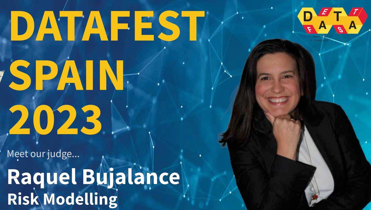 🚀 Welcoming Raquel Bujalance, PhD as one of our datathon judges!!!
Head of Asset &amp; Liabilities Management Models at 🏦 Santander, lecturer at 🎓 Charles III University of Madrid and member of the 📊 Data Visualisation Society. So excited to have you onboard!