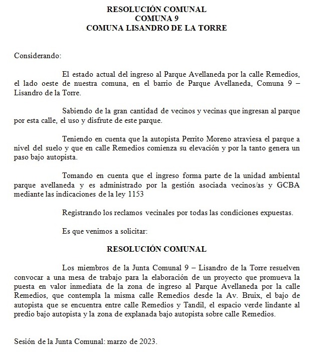 faviopirone's tweet image. Saliendo de la urgencia, la última sesión de junta comunal 9 aprobamos un proyecto de resolución pa la mejora integral del acceso al parque x calle Remedios
Desde hace 10 años un conjunto de vecinos/as viene  bregando por el asunto. 
Es necesario, sentar en una mesa de trabajo