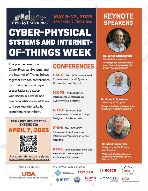 The Early-Bird Registration is extended to April 7th, 203! See the new flyer.