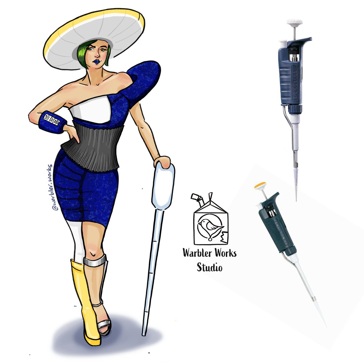 Lab, but make it fashion: Part 8. Pipette. 
She's giving me old western, mushroom lady vibes....and now I can't unsee it. You're welcome.
#medicallaboratoryscientist #lab4life #lablife #labvocate #loveforlabpros #laboratory #laboratorylife #lab #sciencefashion #labfashion