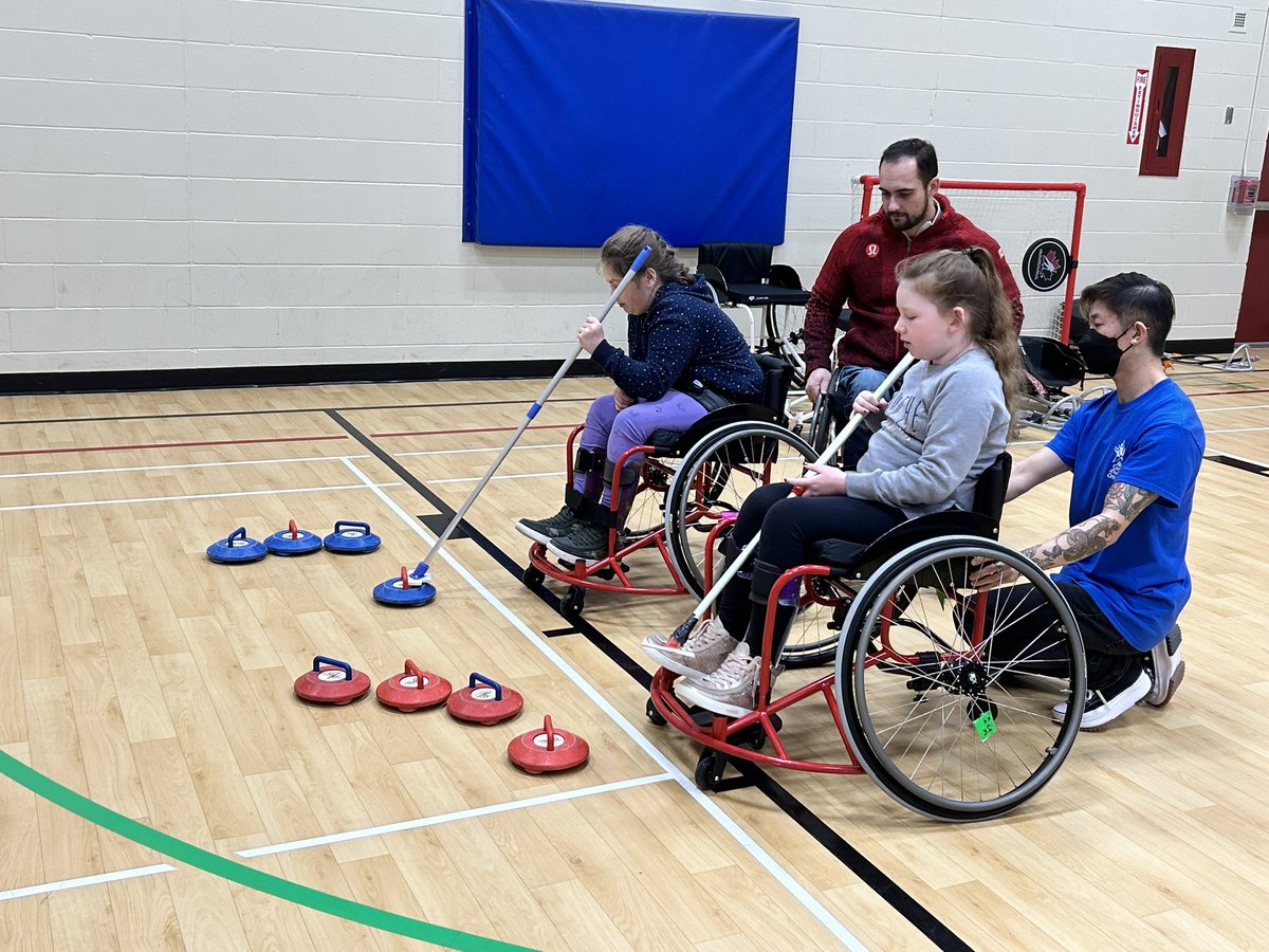 natspratt's tweet photo. Special thanks to Emily and her team from @AbilitiesCentre Ottawa for teaching some of our Int. students about Para Sport and inclusivity this week at @walzad. Our students had a blast learning about wheelchair curling, basketball, bocce and sledge hockey. https://t.co/1epTEAYAUm