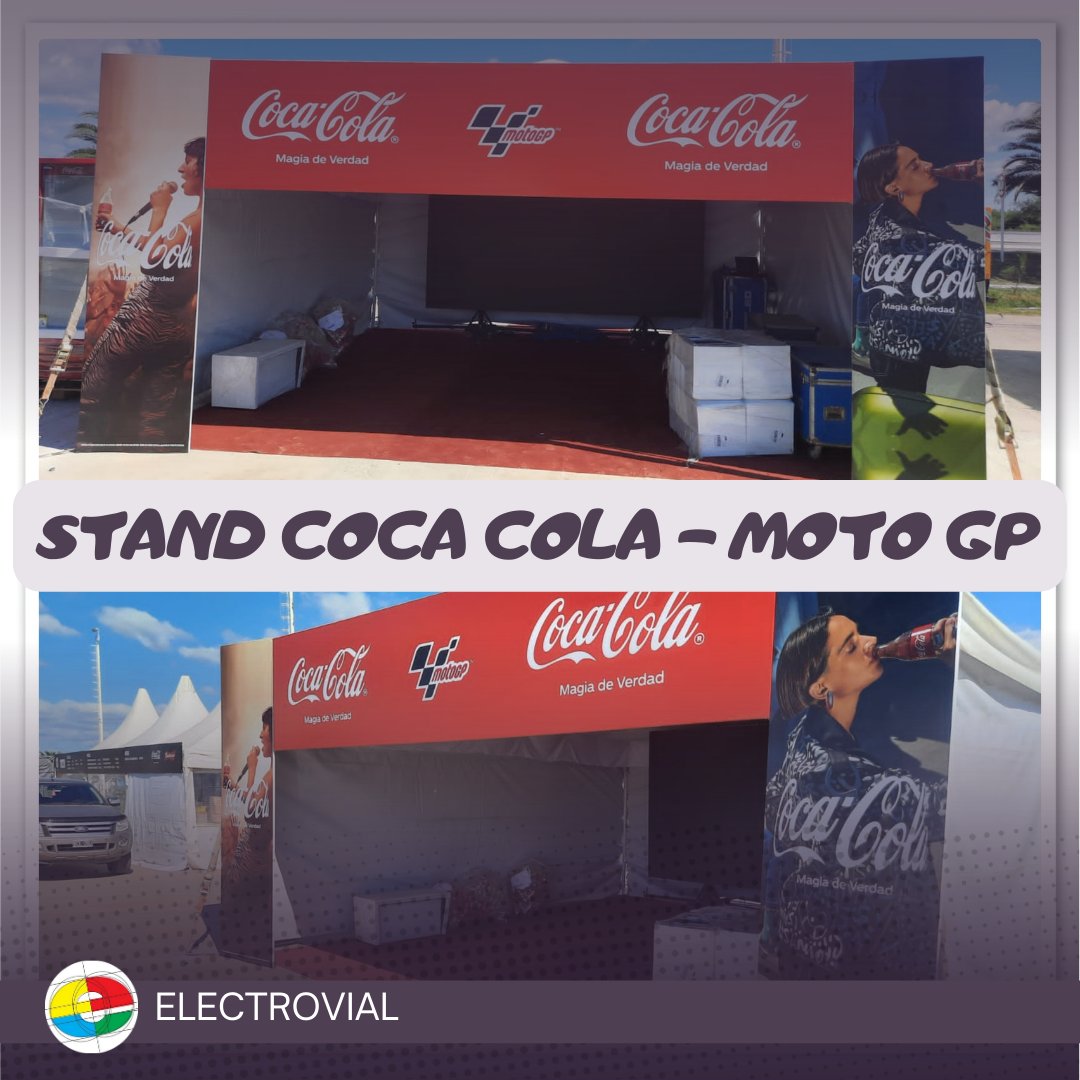 electrovial's tweet photo. Stand Coca Cola Moto GP

🔹️Pórtico en bastidor con lona tensada

#Electrovial #Tucuman #Carteleria #Señalizacion #Argentina #Grafica #CocaCola #MotoGP https://t.co/5A12kV9Rja
