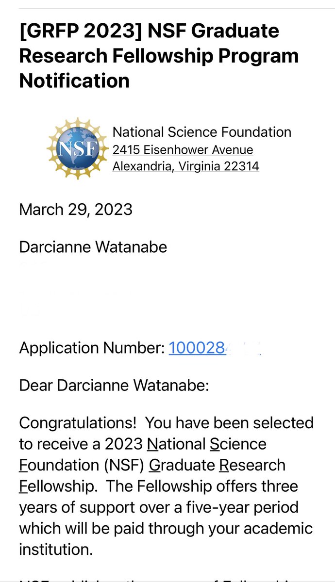 DarciWatanabe's tweet image. I am so grateful to have been awarded the @NSF GRFP! A huge THANK YOU to my mentors for your support and guidance, and @DeishaBareng for inspiring me.