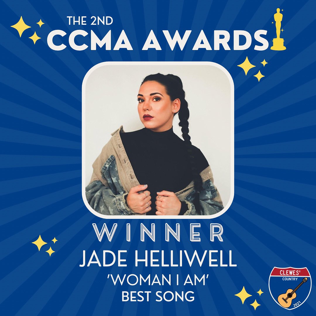 ClewesCountryUK's tweet photo. 🚨 𝗖𝗖𝗠𝗔’𝘀 🚨
Finally we have the award for Best Song!
Your winner is…🎉
@jadehelliwell2 with #WomanIAm 🤩
Congratulations! 🏆 https://t.co/PYoRKxQRI0