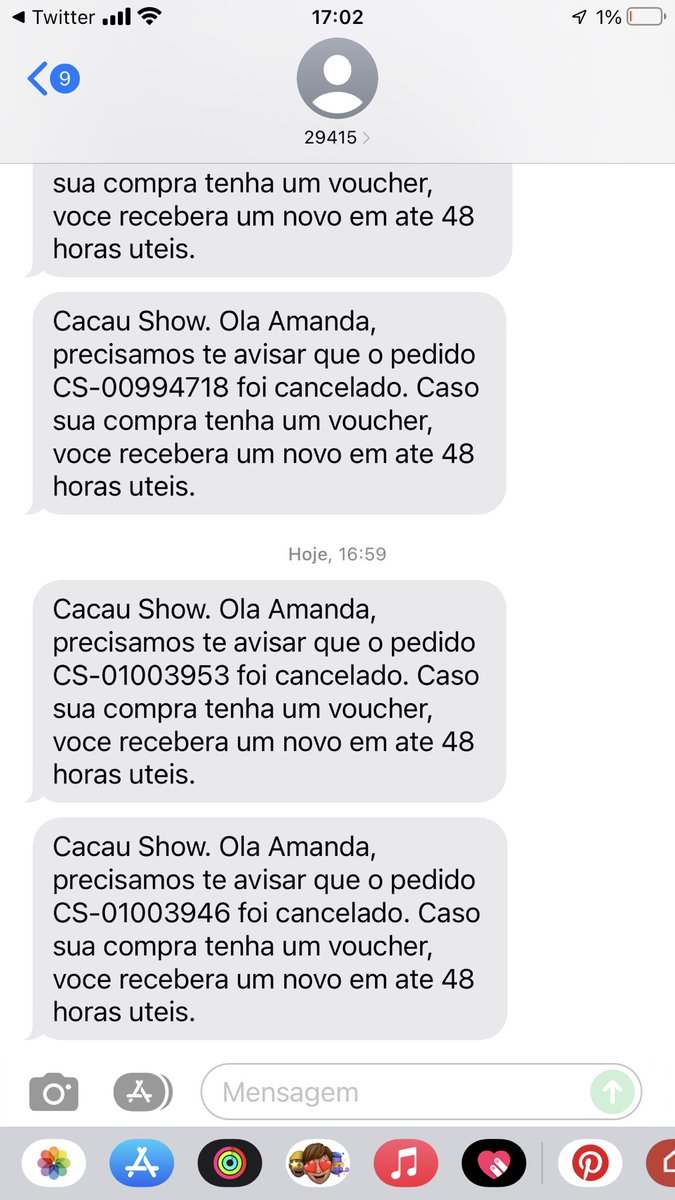ProtasioAmanda's tweet photo. Mais dois pedidos cancelados da @cacaushow daqui a pouco da pra pedir duas músicas no fantástico https://t.co/54a4QyzcBc