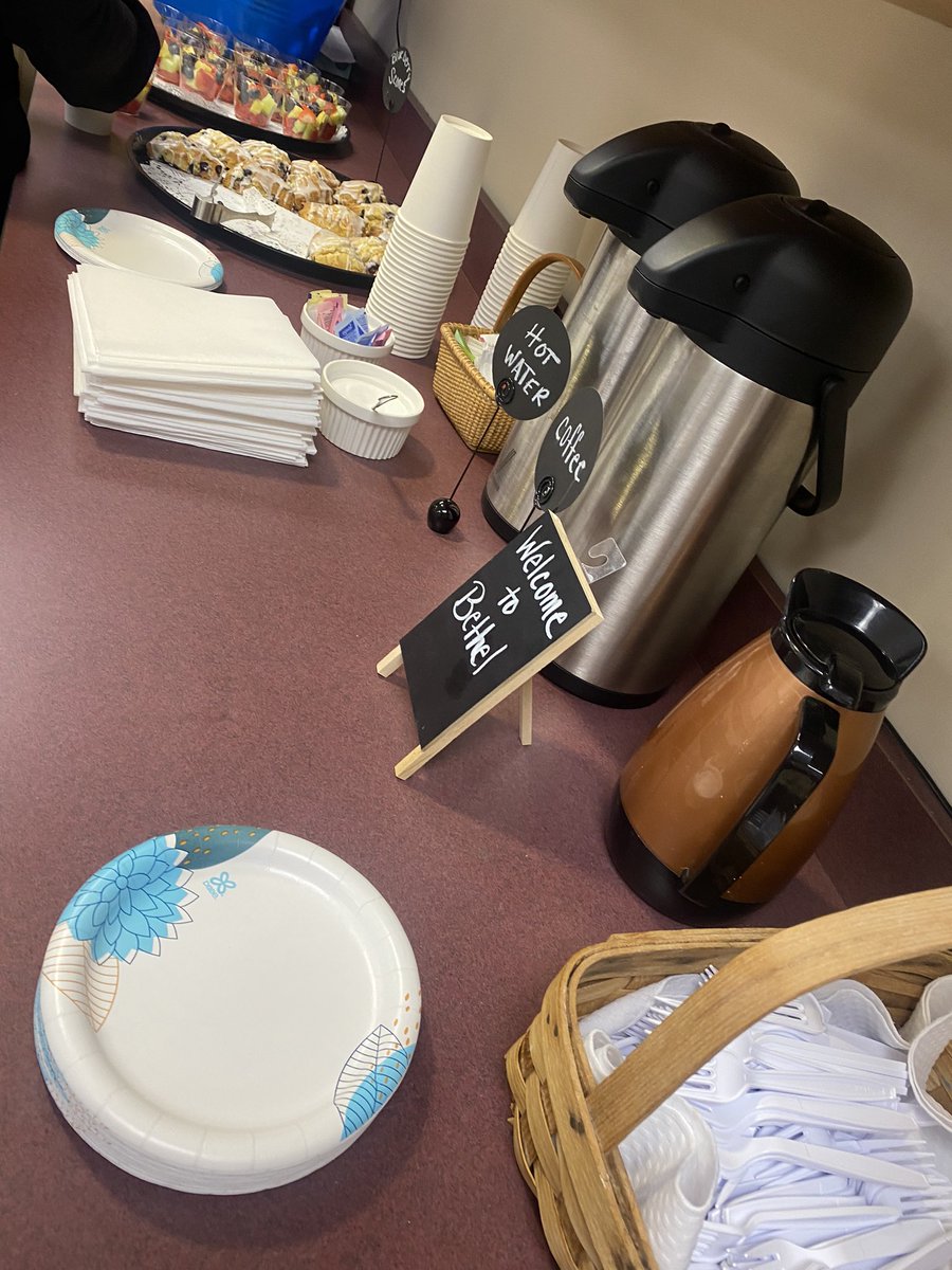 Career day at BHS!! Culinary II students took very good care of the speakers today! <a href="/ChrisTroetti/">Chris Troetti</a> @BethelCTSuper