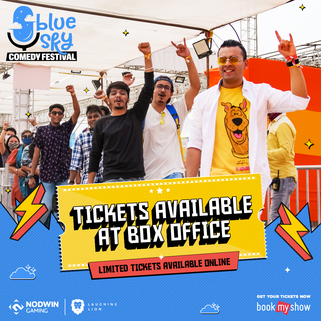 BlueSkyComedy's tweet photo. The clock is ticking! ⏲️

Get your tickets online through the link in bio. 
Limited tickets also available on-ground!

#BlueSkyComedyFestival #Delhi #Pune  #LoveComedy #TopComedians #FestivalVibes #LaughWithFriends  #comedy #festival #IndiaComedy #LOL #standup https://t.co/gHywbnBxXK