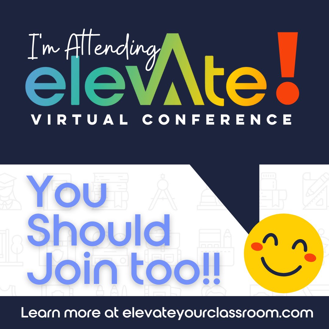 JessicaButanda's tweet photo. I’m attending #elevateyourclassroom https://t.co/IyYdzCmTVO