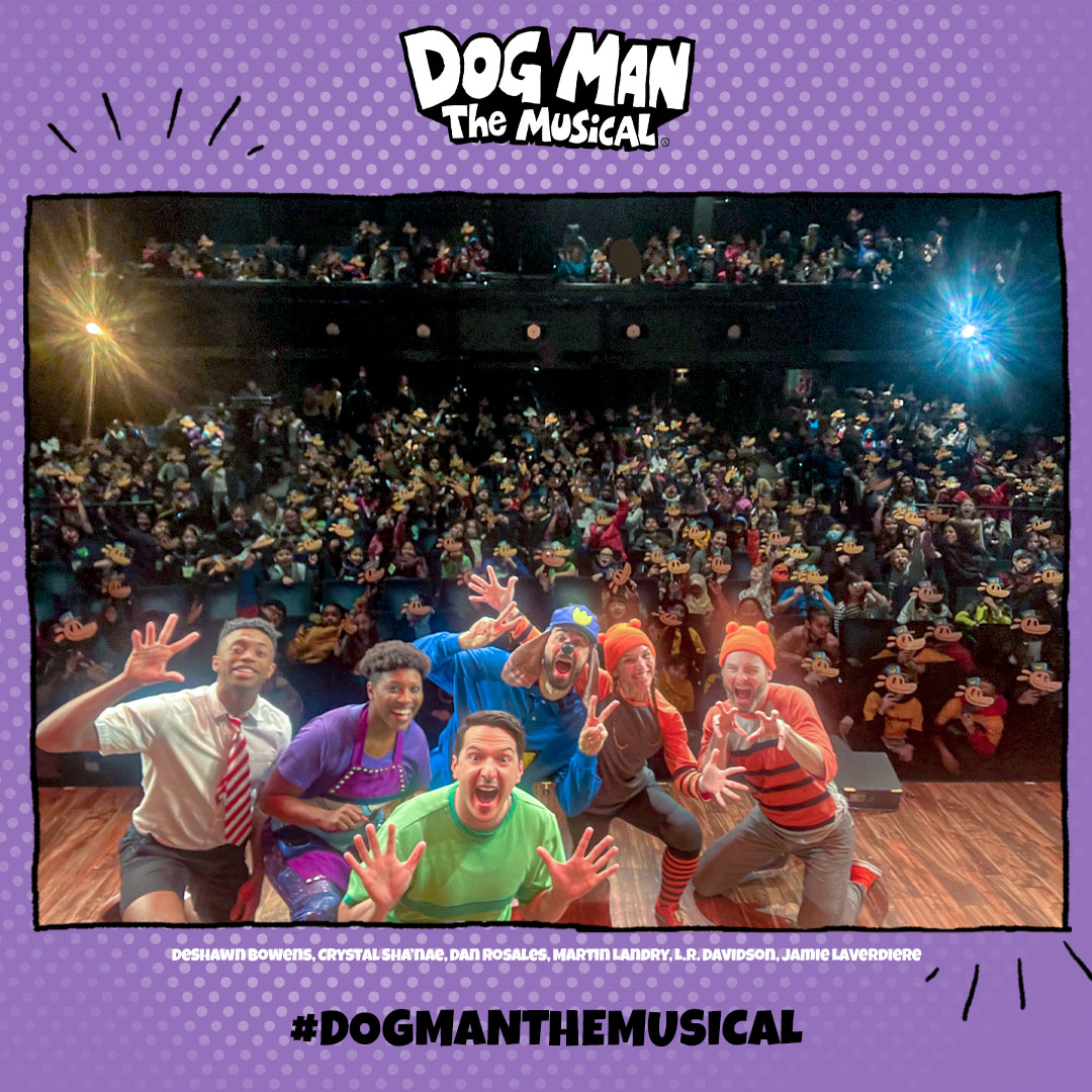 TheaterWorksUSA's tweet photo. What an amazing morning! We had such an awesome time celebrating the release of Dog Man: Twenty Thousand Fleas Under the Sea with @Scholastic and a FULL HOUSE of students! 😍  #DogManTheMusical https://t.co/sXBU0O31jn