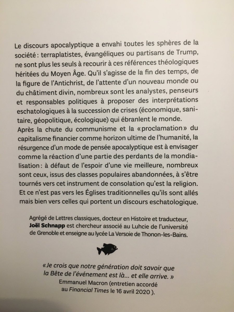 PiranhaEditions's tweet photo. « Je crois que notre génération doit savoir que la Bête de l’événement est là… et elle arrive », Emmanuel Macron (entretien Financial Times 16/04/2020)
Le petit dernier né des éditions Piranha vient d’arriver ! 
En librairie le 21 avril
#apocalypse #findumonde #AntiChrist https://t.co/pNBmTrYGPR
