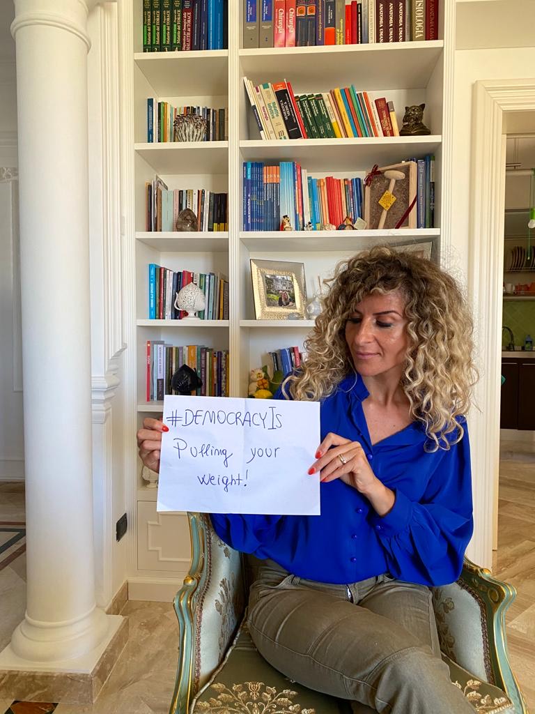 KetteringFdn's tweet image. Federica Marangio, Italy #DemocracyIs pulling your weight! What is democracy to YOU? #KetteringFoundation