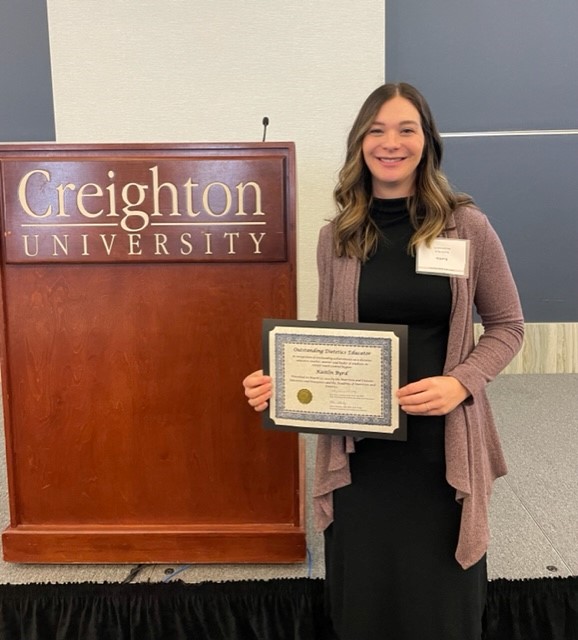 Congratulations to one of our Instructional Assistant Professors, Kaitlin Byrd. Recently, she received the award for Outstanding Dietetic Educator at the national Nutrition and Dietetic Educator conference. We are so very lucky to have her as an FCS Redbird. #LifeinFCS