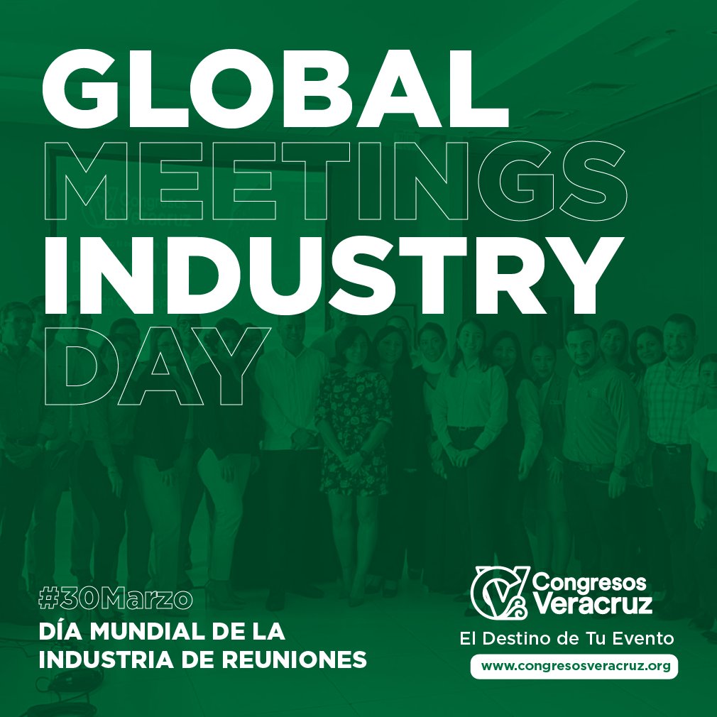 Hoy felicitamos a todos nuestros colegas por la maravillosa labor de trabajar juntos por crear conexiones 🤝 en el día Mundial de la Industria de Reuniones 🌎🏨🌴 #Veracruz el destino de tu evento