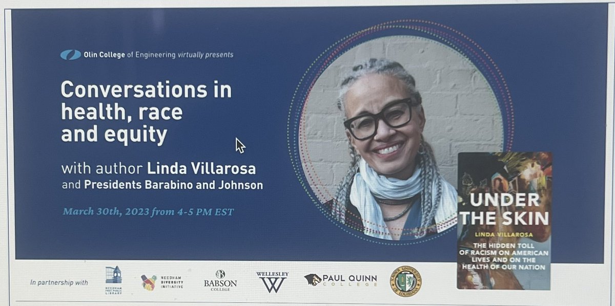 MichelleEaston4's tweet photo. RIVETING!!  Author of the book Under the Skin, Linda Villarosa is sharing life-saving, public health urgency information. Join right now if you can at https://t.co/YcyvFBsPXF….if not check out the recording !!!! @XUHealthEquity https://t.co/2KC6ZSqgVj