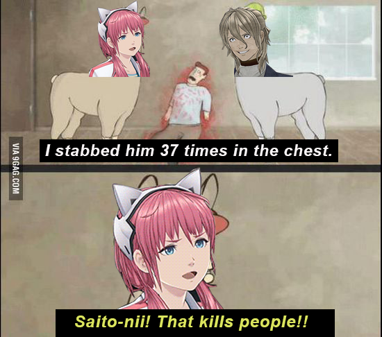 ‍ ‍ ‍

     bun.♡ this is canon. uchikoshi told me himself. ( this has probably been done before. )
‍ ‍ ‍ ‍ ‍ 
‍ ‍ ‍