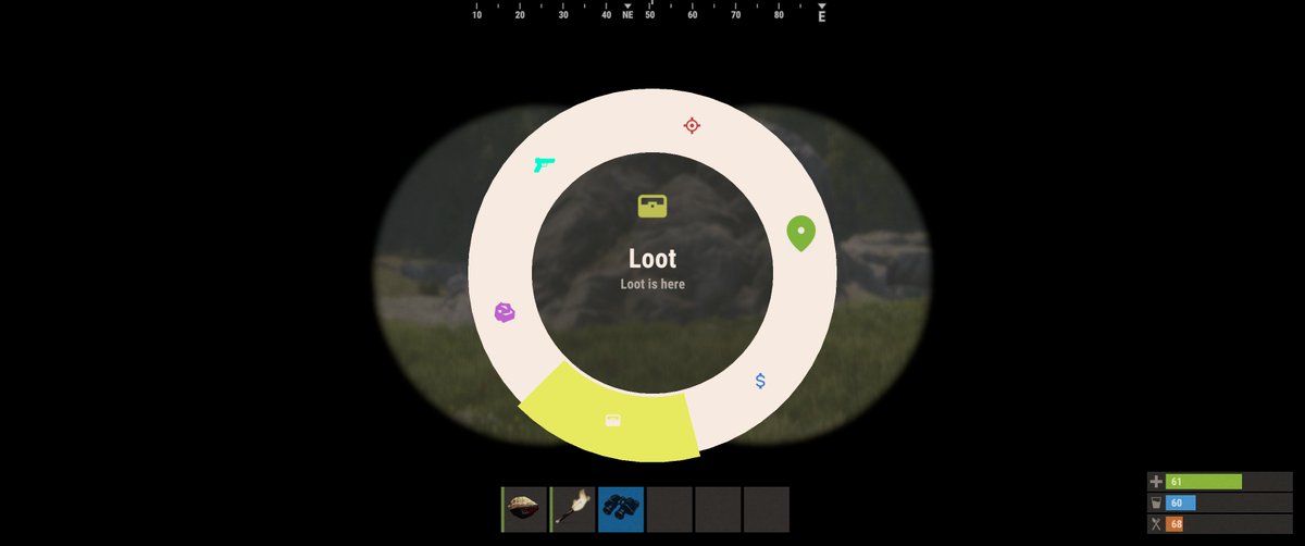 Rustafied's tweet photo. Pings are live on staging. Create a new one while looking through Binoculars or Drones (mouse3). Quick label via radial menu. Can be seen by team.

Expected live next week. Subject to change! https://t.co/5M8BQO9RUY