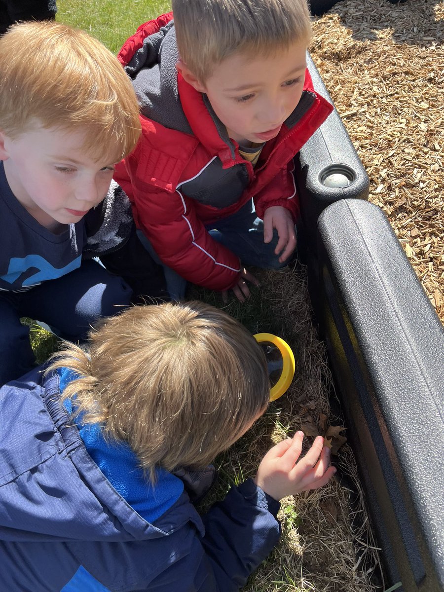 So much joy in learning today!!  Watching students learn through discovery, exploration and play makes my heart full. #outdoorclassroom #bssdproud #mountrockengaged