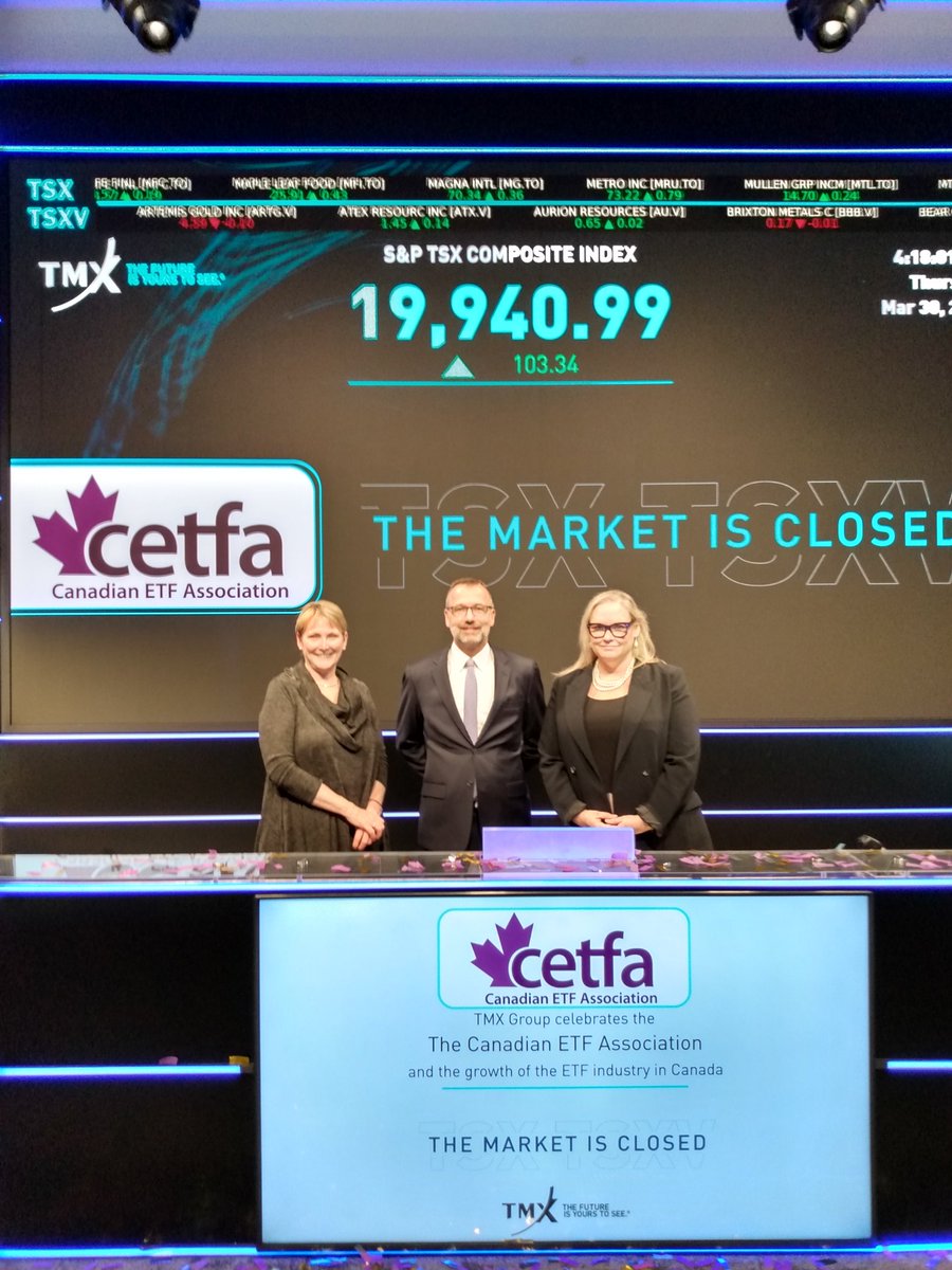 CETFA (@cetfassn) on Twitter photo <a href="/cetfassn/">CETFA</a> celebrates the close of the <a href="/tsx_tsxv/">Canada's Markets</a> on March 30, 2023. Seen from left are: CETFA Executive Director <a href="/pat_dunwoody/">Pat Dunwoody</a> , Chair Michael Cooke of <a href="/MackenzieInvest/">Mackenzie Investments</a> and Head of the CETFA PR Committee <a href="/TamCash/">Tammy Cash, CM</a>. More good things to come! #ETF #ETFs <a href="/cetfassn/">CETFA</a> celebrates the close of the <a href="/tsx_tsxv/">Canada's Markets</a> on March 30, 2023. Seen from left are: CETFA Executive Director <a href="/pat_dunwoody/">Pat Dunwoody</a> , Chair Michael Cooke of <a href="/MackenzieInvest/">Mackenzie Investments</a> and Head of the CETFA PR Committee <a href="/TamCash/">Tammy Cash, CM</a>. More good things to come! #ETF #ETFs