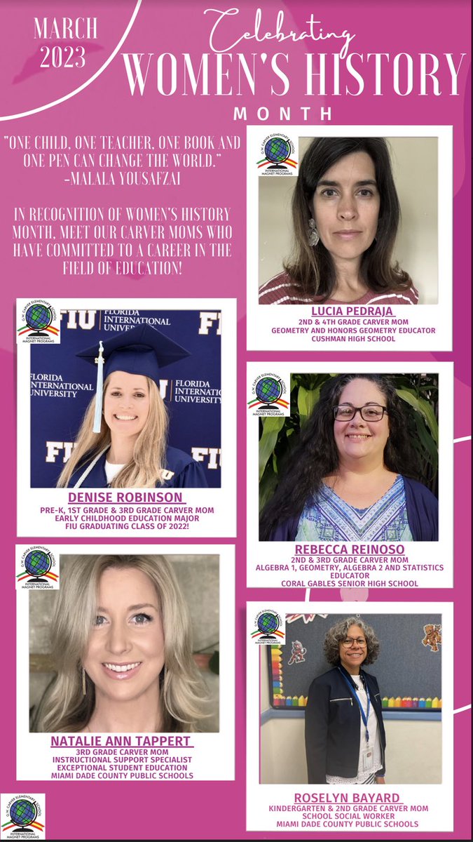 Natalie Ann Tappert (@talulahann) on Twitter photo So honored to be a part of <a href="/GWCarverElem/">G. W. Carver Elem.</a> 2023 Women’s History Month Celebration! Proud to be <a href="/MDCPS/">Miami-Dade Schools</a> educator! <a href="/OfficeofESE/">M-DCPS Department of ESE</a> So honored to be a part of <a href="/GWCarverElem/">G. W. Carver Elem.</a> 2023 Women’s History Month Celebration! Proud to be <a href="/MDCPS/">Miami-Dade Schools</a> educator! <a href="/OfficeofESE/">M-DCPS Department of ESE</a>