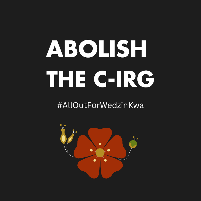 ABOLISH THE C-IRG
#AllOutForWedzinkwa