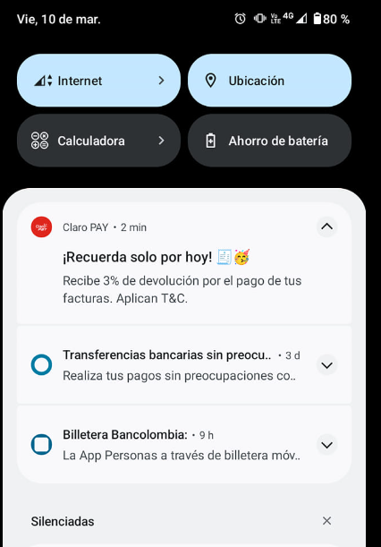 Natyla02's tweet photo. @ClaroTeAyuda realicé un pago de servicios públicos el 10 de marzo/23 porque me llegó un mensaje que realizaban 3% de devolución. Y hasta el momento no me aparece el cashback en mi cuenta.
Necesito solución o es publicidad engañosa? https://t.co/xsS5a2q7AD