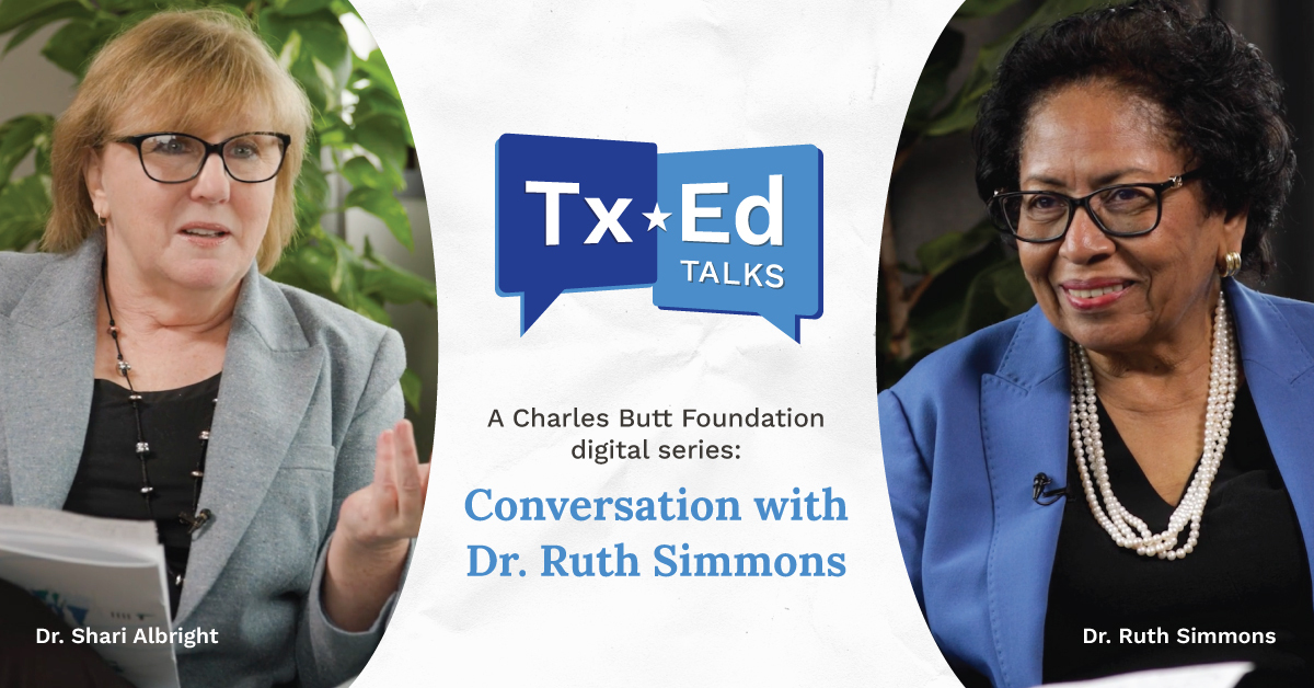 CharlesButtFdn's tweet photo. Our President, Dr. Shari Albright, sits down with Dr. Ruth Simmons, President Emerita of Prairie View A&M University @PVAMU, @SmithCollege, and @BrownUniversity, to discuss her groundbreaking career. #WomensHistoryMonth #TxEdTalks
Watch the interview: https://t.co/ak5xYylzBr https://t.co/NZ4fEGM30q