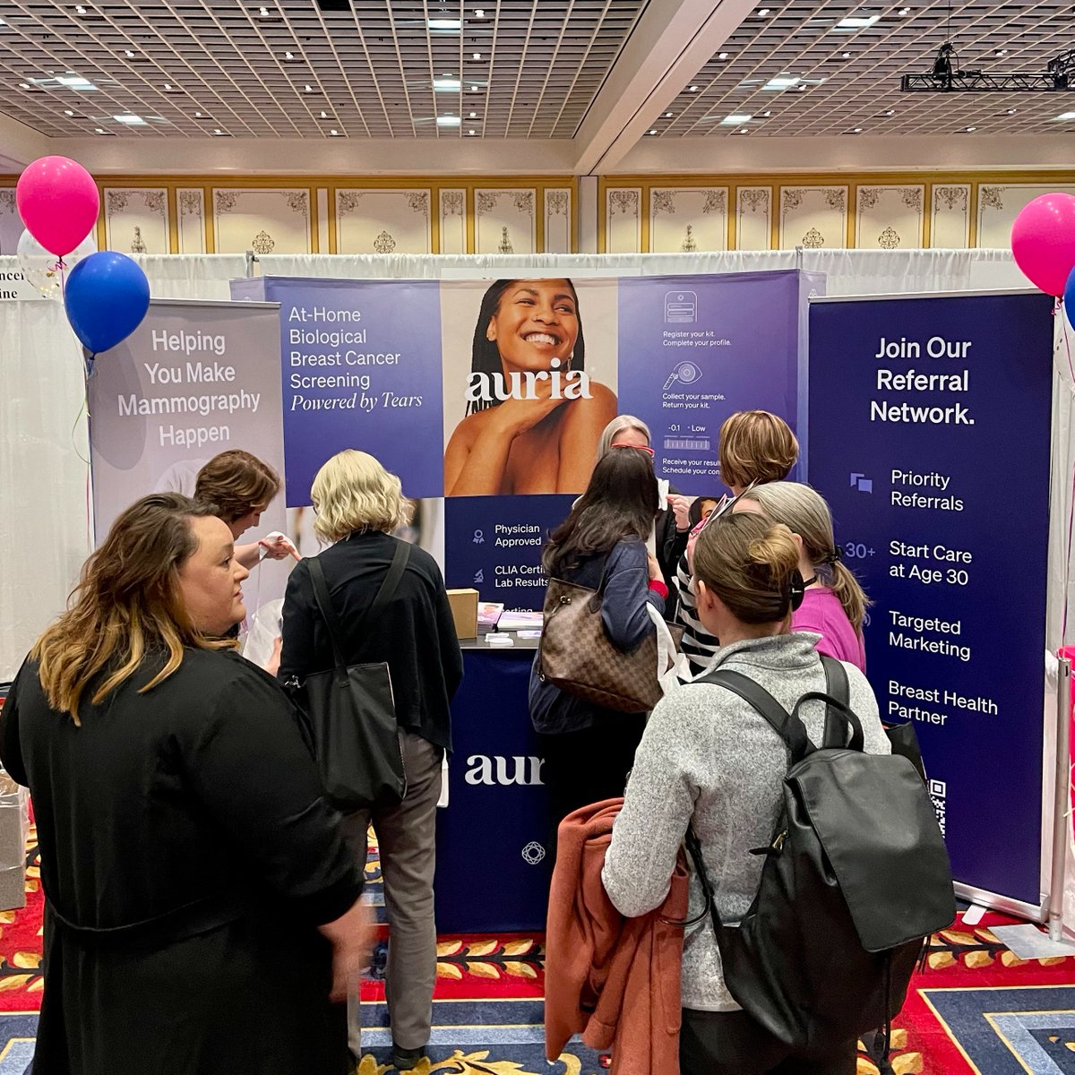AuriaCare's tweet photo. We had an amazing time bringing Auria to the 32nd Annual Interdisciplinary Breast Center Conference (NCoBC), our first trade show! 

@NCBC_BreastCare

#NCoBC2023
#NCBC
#breastcancerawareness
#womenshealth
#breastcancerprevention
#athomescreening
#poweroftears https://t.co/ZeoJoJ1bBx