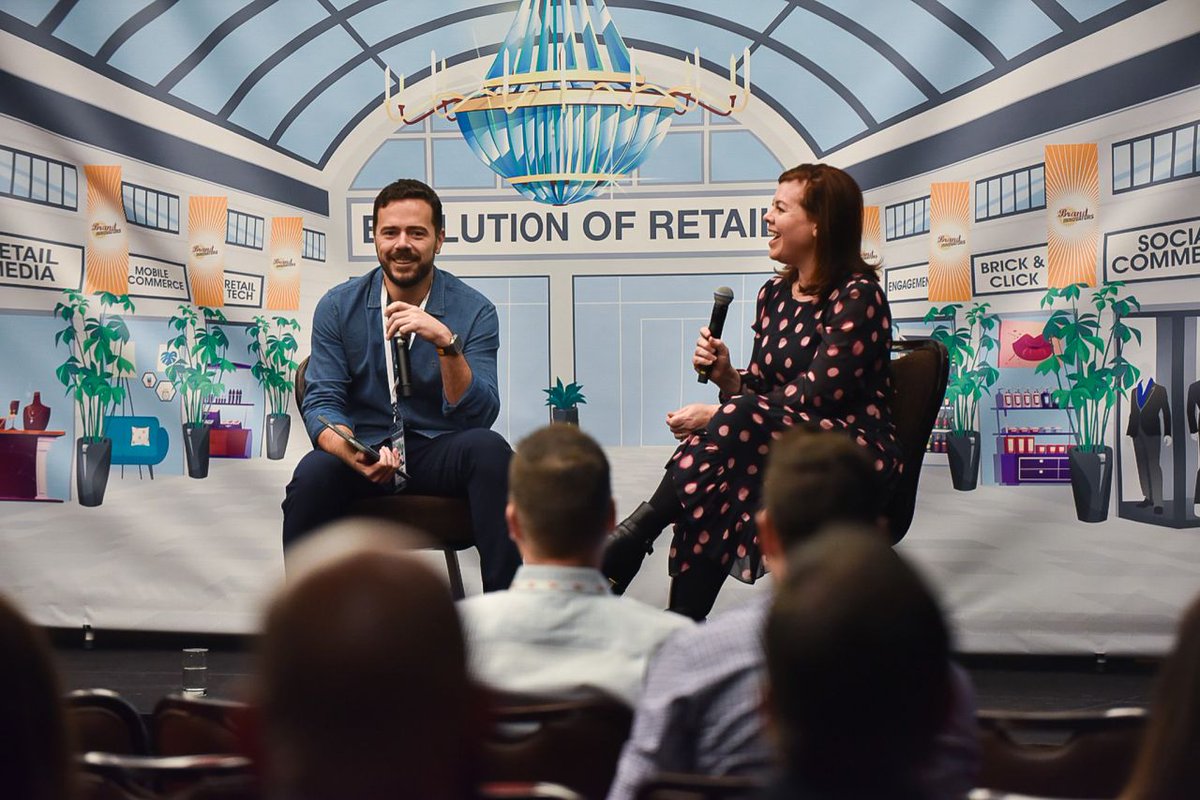 worthix's tweet photo. #tbt This week, our CEO, Guilherme Cerqueira, had the exciting opportunity to moderate a fireside chat with Ginny McCormick, the CMO of #Zappos at the Evolution of Retail by Brand Innovators. 

#RetailMarketing #Worthix #CustomerValueAlignment #Shoptalk #BISummit #Retail https://t.co/T5crb6zazb