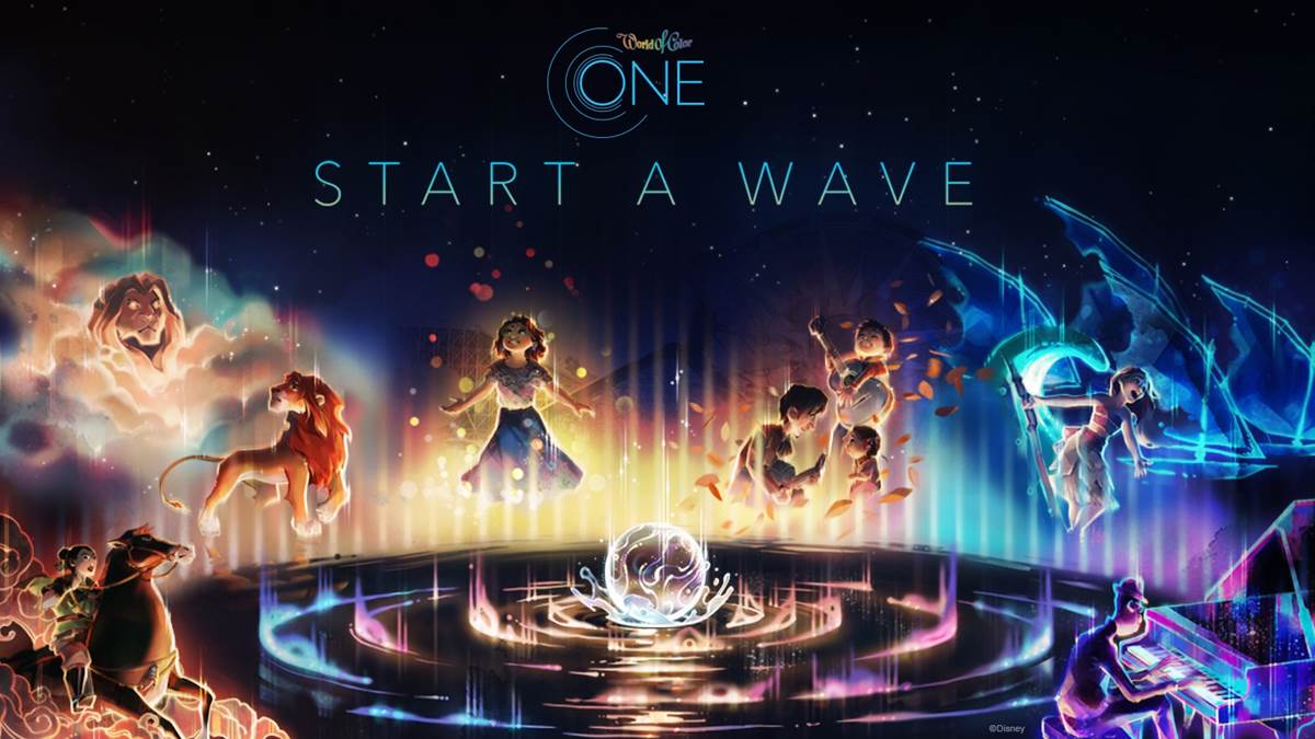 laughingplace's tweet photo. A new original version of the main theme song from #WorldOfColorONE, called “Start a Wave,” will be available on major streaming platforms later this evening: https://t.co/ihLIre0r9n https://t.co/yt3k4V6tl7