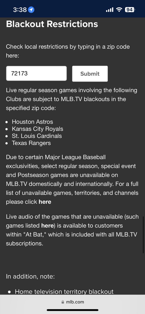 Lino2727's tweet image. Closest MLB stadium to me is 5 1/2 hours away. Fuck Rob Manfred and the blackouts!!! #killingthegame #pitchclocksucksasstoo #endtheblackouts @MLB