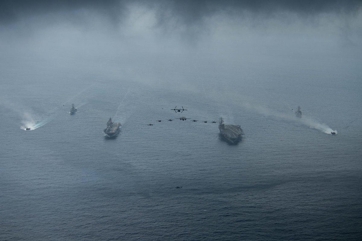 Strike force operations ✔️ Last month, <a href="/NimitzNews/">USS NIMITZ (CVN 68)</a> teamed up with Navy and Marine Corps forces in the South China Sea, creating unmatched global impact. #CVN68