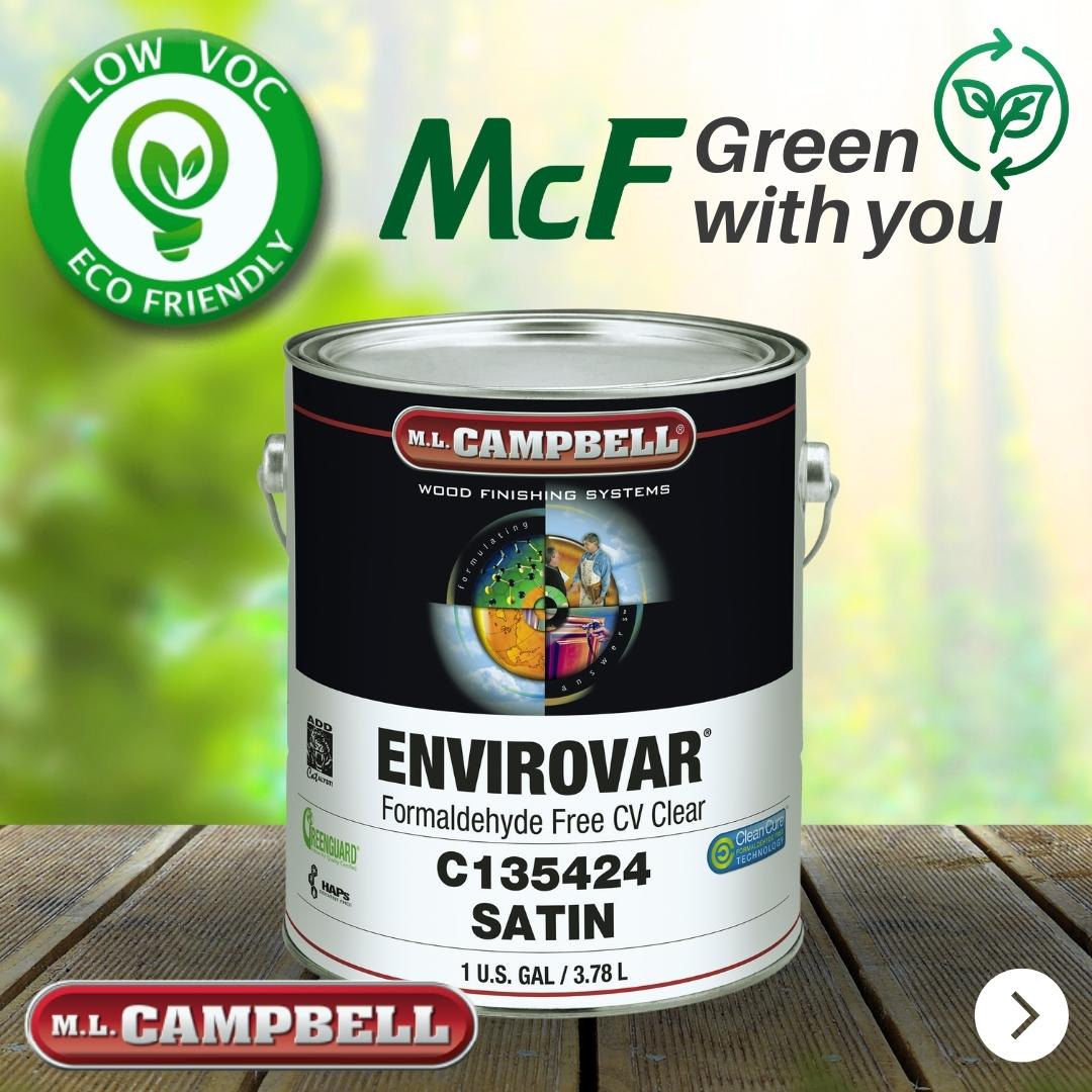 If you're looking to cut down on VOCs, but aren't ready to move to a water-based system, ML Campbell has you covered with their Envirovar conversion varnish... bit.ly/40vwbKE
#sustainability #oakville #toronto #vaughan #ottawa #halifax #montreal #stjohns #moncton #canada