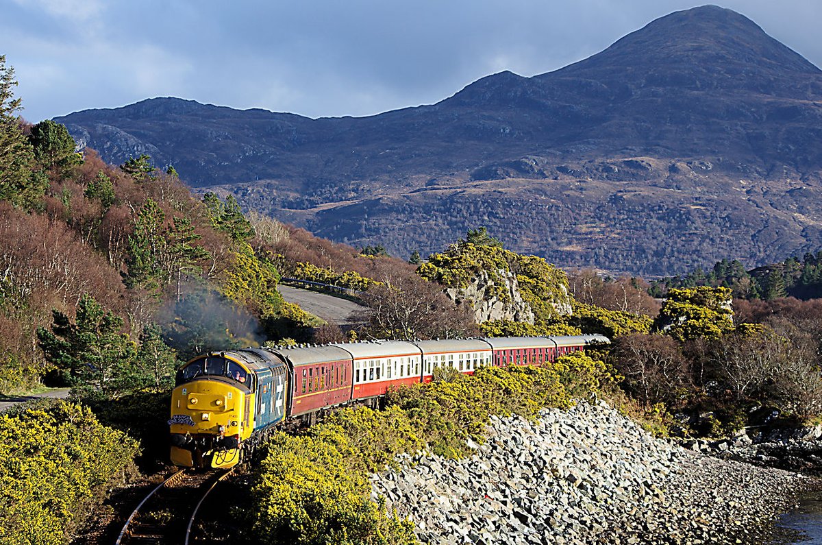 Out and about in the Highlands 3/4. <a href="/GBRailfreight/">GB Railfreight</a> <a href="/BLSFixtures/">BLS Fixtures</a> and <a href="/SRPSDieselGroup/">SRPS Diesel Group</a> at Attadale and arriving and departing Kyle of Lochalsh