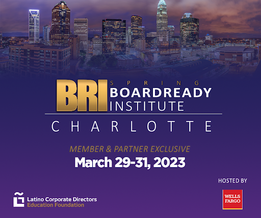 Latino Directors (@latinodirectors) on Twitter photo Special thanks to #LCDAPartner, <a href="/WellsFargo/">Wells Fargo</a>, for hosting the 2023 Spring BoardReady Institute (BRI) Welcome Reception in Charlotte. BRI provides coaching for executives at every phase of the board journey and mentoring through their board service.
#BRI23 bit.ly/3T1RMYn Special thanks to #LCDAPartner, <a href="/WellsFargo/">Wells Fargo</a>, for hosting the 2023 Spring BoardReady Institute (BRI) Welcome Reception in Charlotte. BRI provides coaching for executives at every phase of the board journey and mentoring through their board service.
#BRI23 bit.ly/3T1RMYn