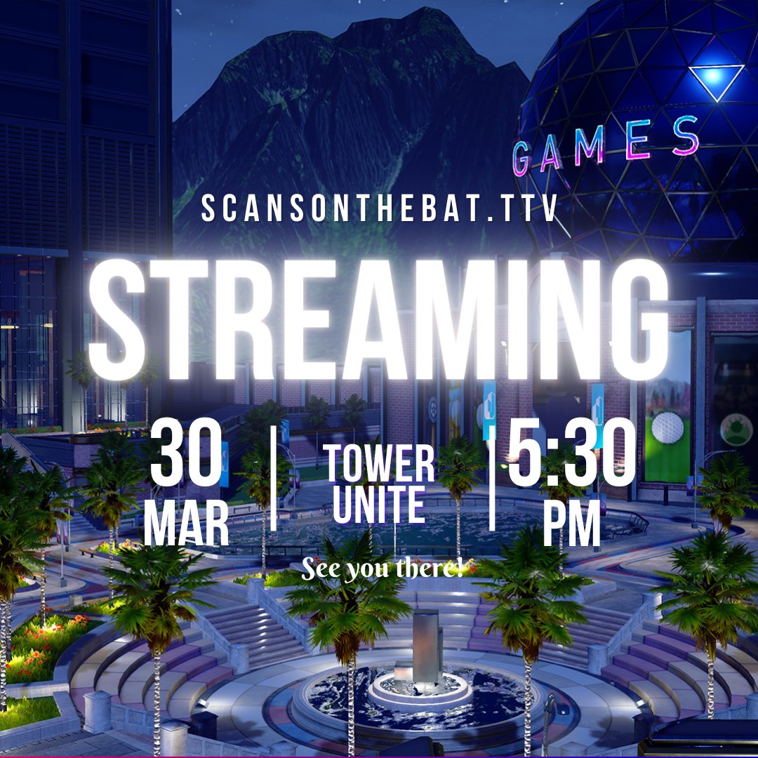 ScansonTheBat's tweet photo. Streaming #towerunite @PixelTailGames 

Today @ 5:30pm EST!🦇🍭
#twitchstreamer #livestreaming
 
💖https://t.co/MY60L2hgag  
🎁 Steam Key #Giveaways during stream!
~ Stay active on stream, No rude bat jokes!
~ Must join discord ✨M5fa6nr!

See you there!🦇#scansonthebatplays https://t.co/HLfmbWYXvH